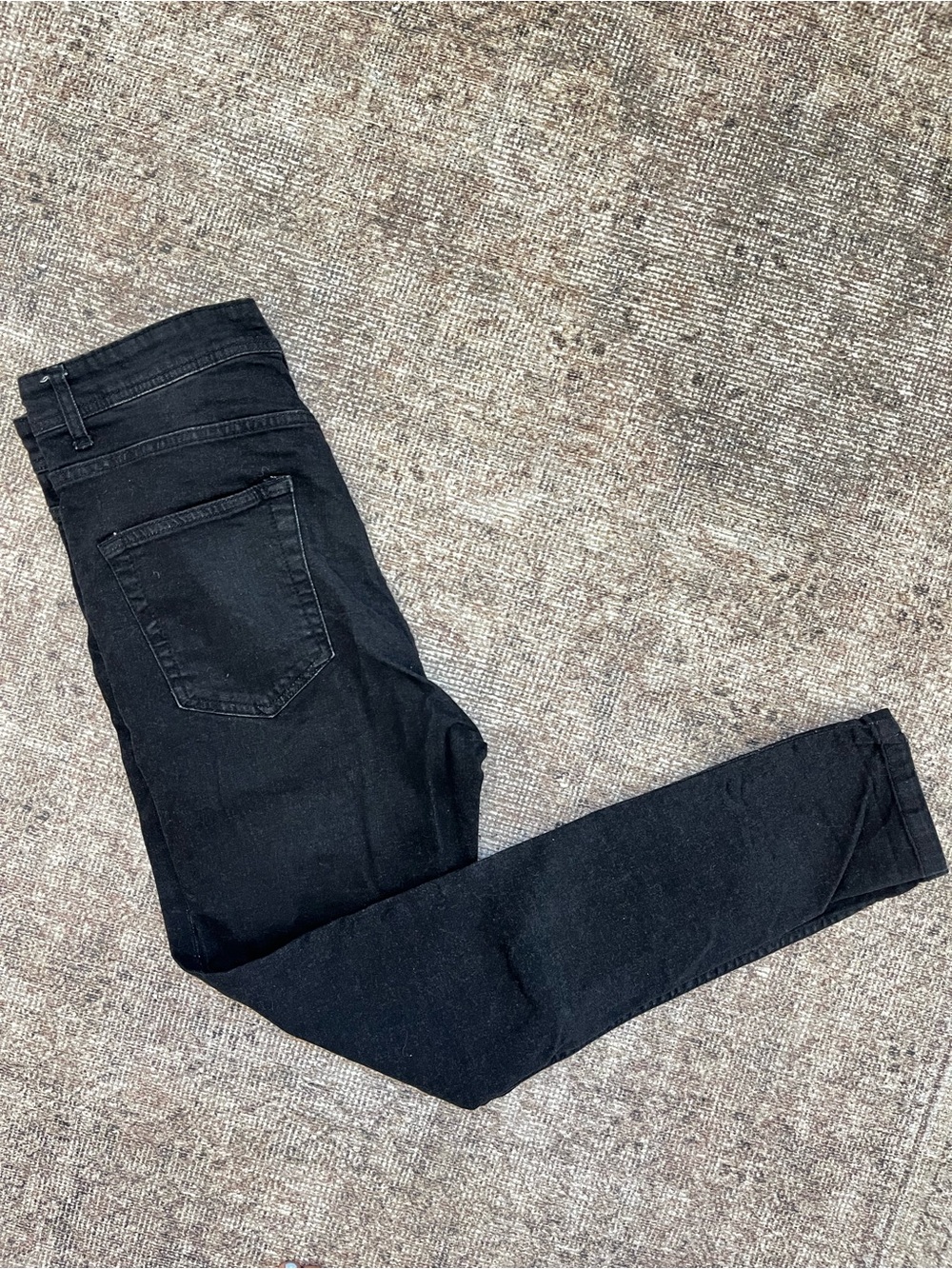 Black Women's Skinny Jeans - High Waist Stretch Slim Fit 34W 32L